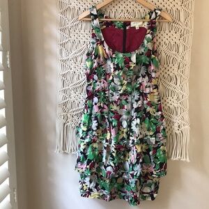 Moulinette Soeurs ruffled anthropology silk dress sz 4